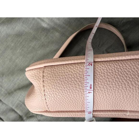 Nanette Lepore Pink & Gold Faux Zip Close Leather Compact Shoulder Bag - Picture 8 of 8